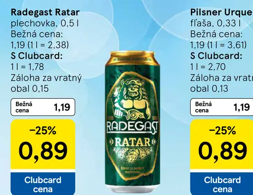 Radegast plechovka