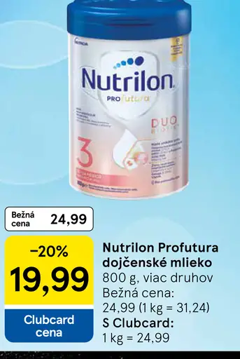 Nutrilon Profutura dojčenské mlieko