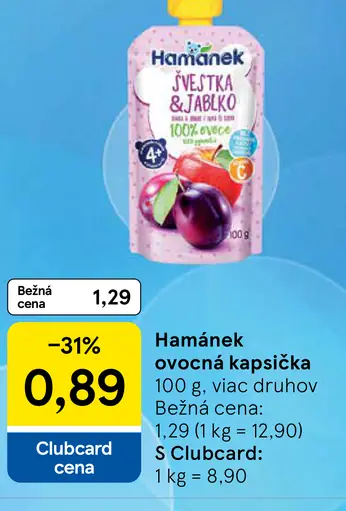 Hamánek ovocná kapsička
