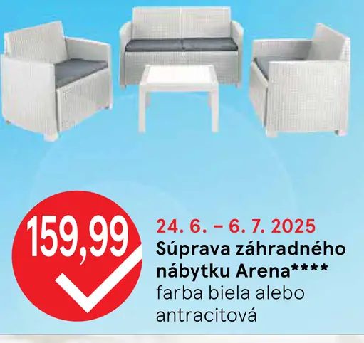 Súprava záhradného nábytku Arena