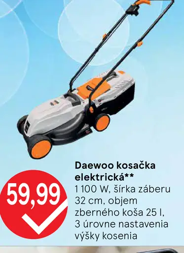 Daewoo elektrická kosačka