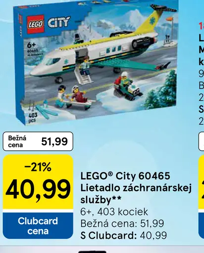 LEGO City 60465 Lietadlo záchranárskej služby