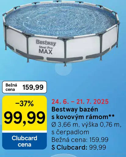 Bestway bazén s kovovým rámom