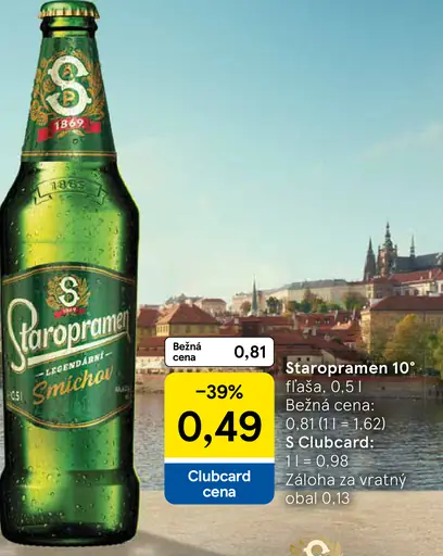 Staropramen Smíchov fľaša
