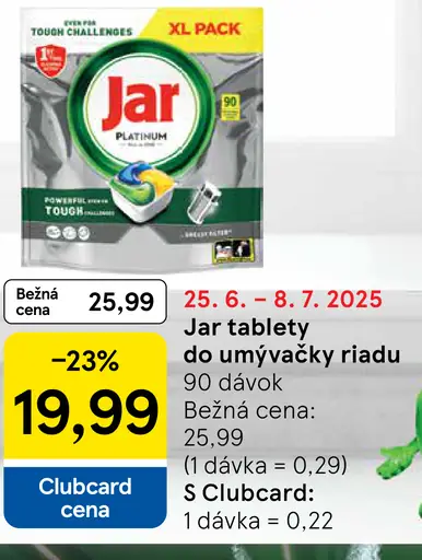 Jar Tablety do umývačky