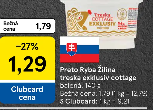 Preto Ryba Žilina treska exkluziv cottage