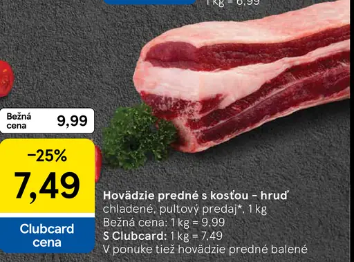 Hovädzie predné s kosťou - hrud