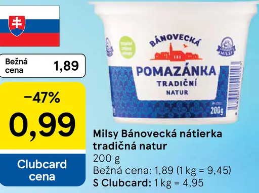 Milsy Bánovecká nátierka tradičná natur