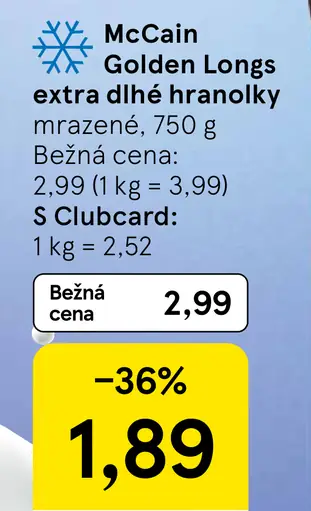 McCain Golden Longs extra dlhé hranolky