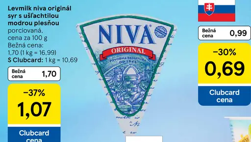 Levnímlik niva originál syr s ušľachtilou modrou plesňou