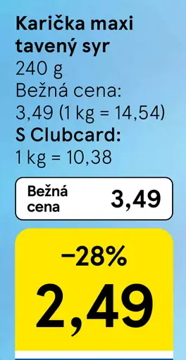 Karička črievko Maxi tavený syr