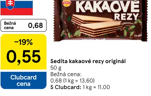 Sedita Kakaové rezy original
