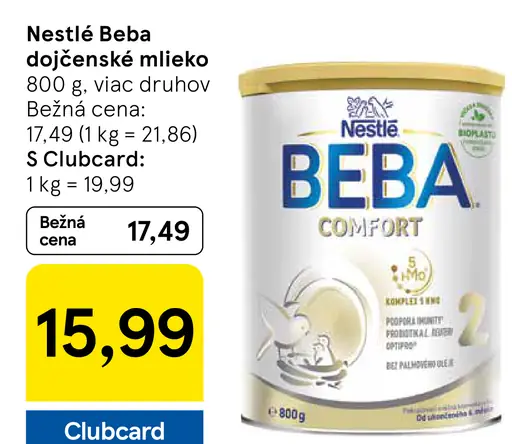 Nestlé Beba dojčenské mlieko
