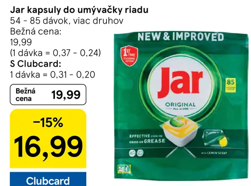 Jar kapsuly do umývačky riadu