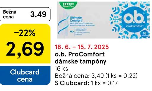 O.b. ProComfort dámske tampóny