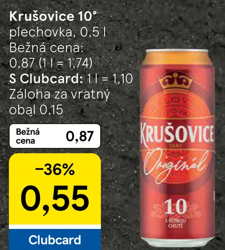 Krušovice 10° plechovka