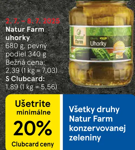 Natur Farm Uhorky Prémiové