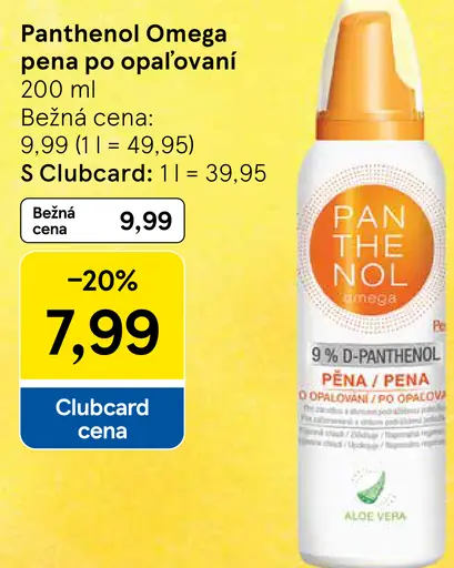 Panthenol Omega pena v spreji po opaľovaní