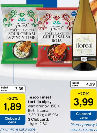Tesco Finest tortilla čipsy