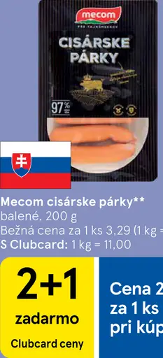 Mecom cisárske párky balené