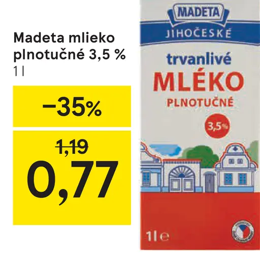 Madeta Trvanlivé mlieko