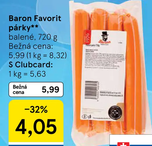 Baron Favorit párky