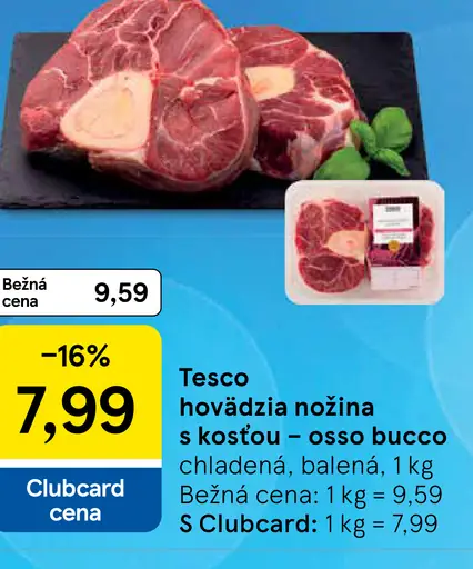 Tesco hovädzia nožina s kosťou osso bucco