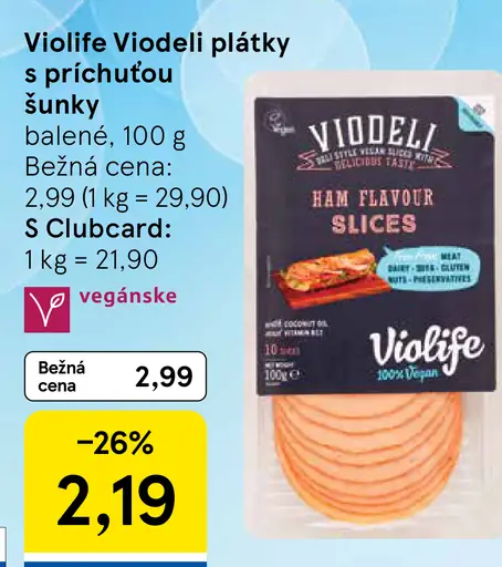 Violife Viodeli plátky s príchuťou šunky