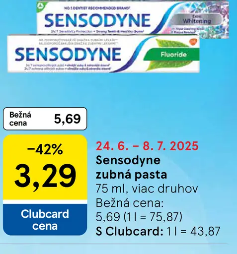 Sensodyne zubná pasta