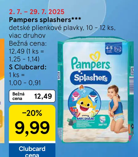 Pampers Splashers detské plienkové plavky