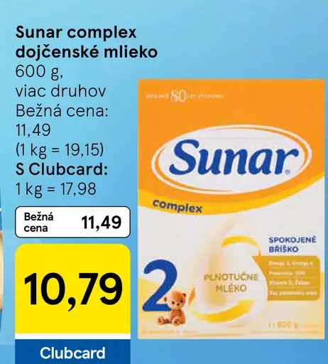 Sunar dojčenské mlieko