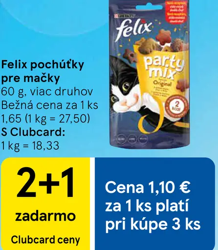 Felix pochúťky pre mačky