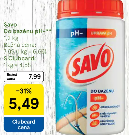 Savo Do bazénu pH+