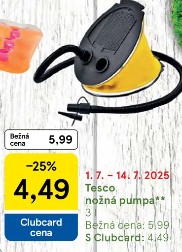 Tesco nožná pumpa