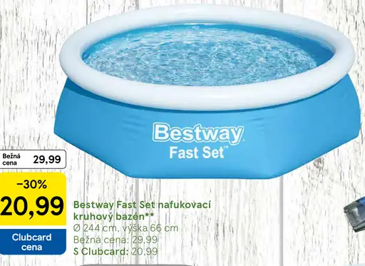 Bestway Fast Set nafukovací kruhový bazén Ø 244 cm