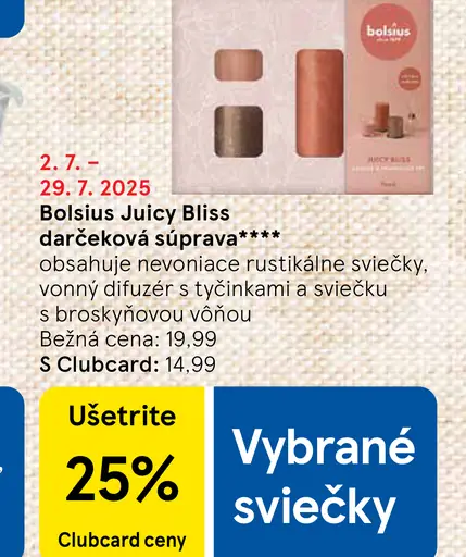 Bolsius Juicy Bliss darčeková súprava