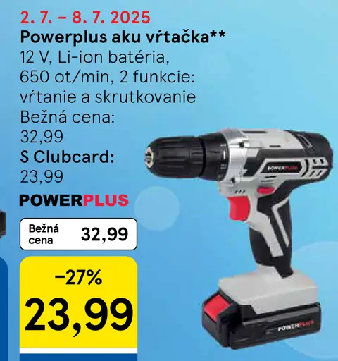 Powerplus aku vŕtačka