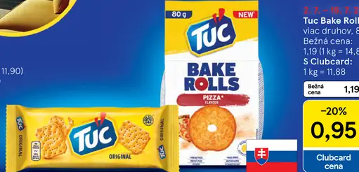 Tuc Bake Rolls viac druhov