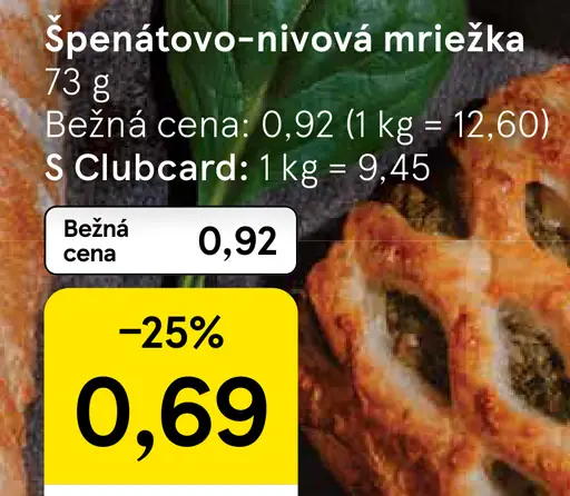 Špenátovo-nivová mriežka