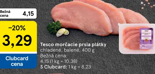 Tesco morčacie prsia plátky