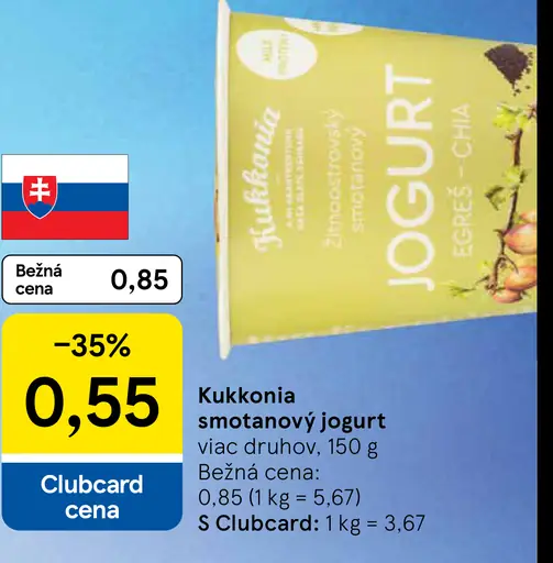 Kukkónia smotanový jogurt