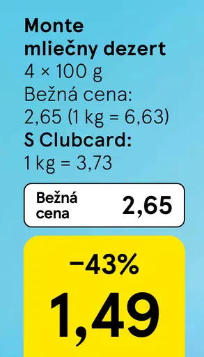 Zott Monte Maxi mliečny dezert