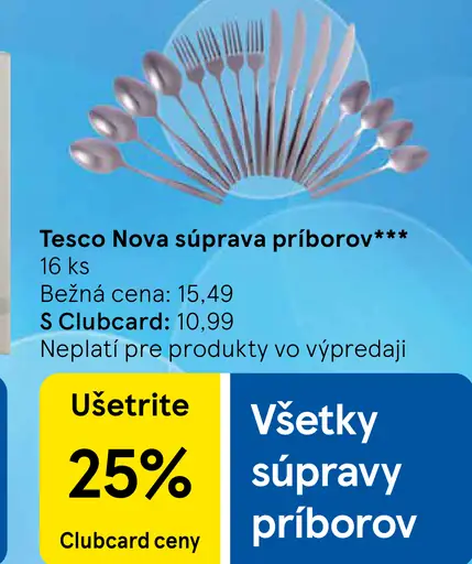 Tesco Nova súprava príborov