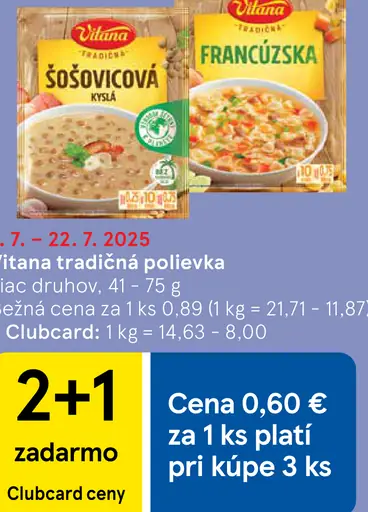Vitana tradičná instantná polievka