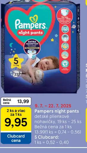 Pampers night pants