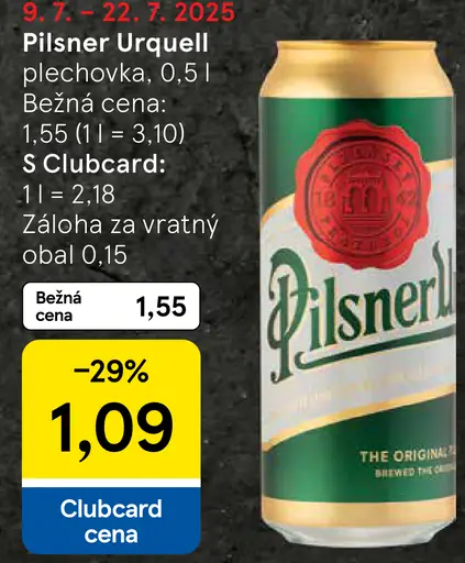 Pilsner Urquell plechovka