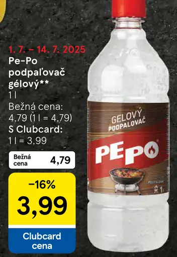 Pe-Po podpaľovač gélový