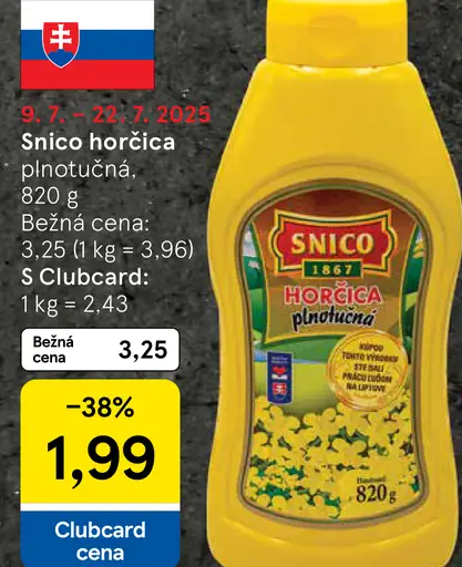 Snico Horčica plnotučná