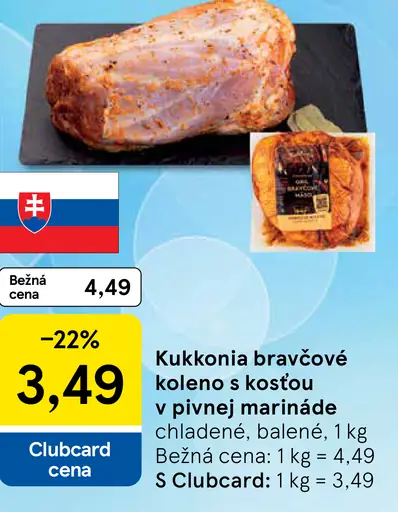 Kukkonia bravčové koleno s kosťou v pivej marináde