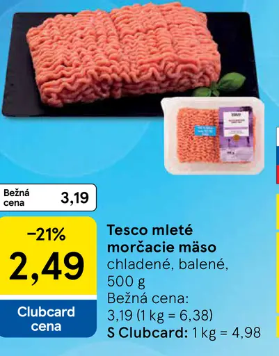Tesco mleté morčacie mäso